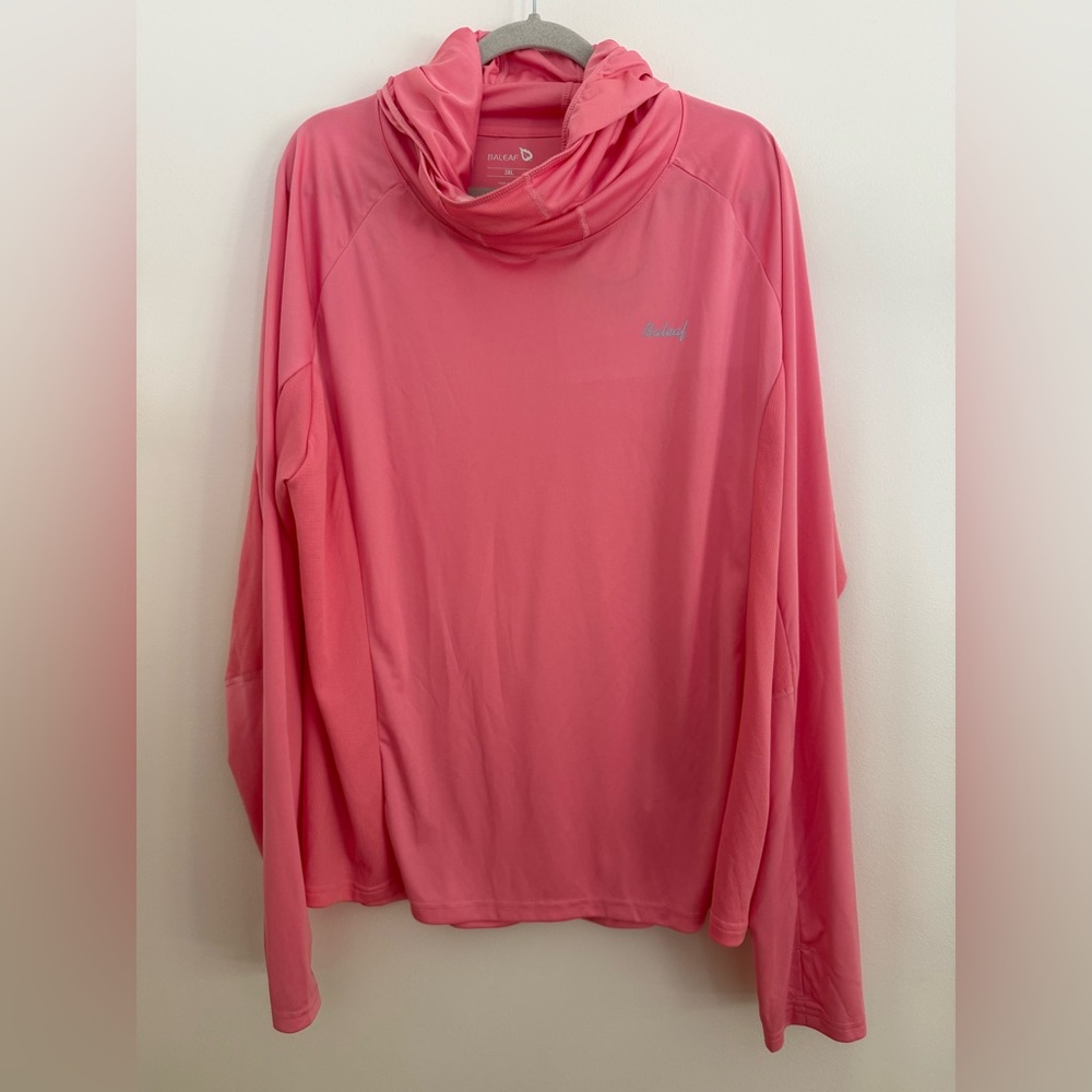 NWT Baleaf Women’s Plus Size Pink Activewear Cowlneck Hoodie‎ 3XL